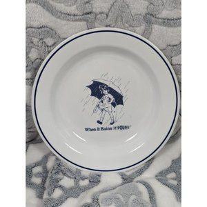 RARE Morton Salt Corelle Employee Souvenir Give-Away Flat Rimmed Soup Bowl HTF